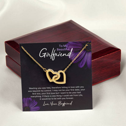 Interlocking Hearts - Romantic Girlfriend Necklace Gift Interlocking Hearts Necklace