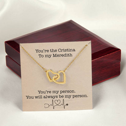 Grey'S Anatomy - You'Re My Person Interlocking Necklace Interlocking Hearts Necklace