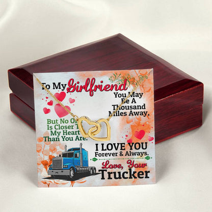 Trucker'S Girlfriend - Interlocking Heart Necklace Interlocking Hearts Necklace