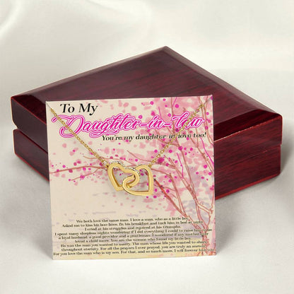Daughter In Law Necklace And Sayingdaughter In Law Necklacedaughter In Law Wedding Giftdaughter In Law Jewelry Box Necklace For Daughter Interlocking Hearts Necklace
