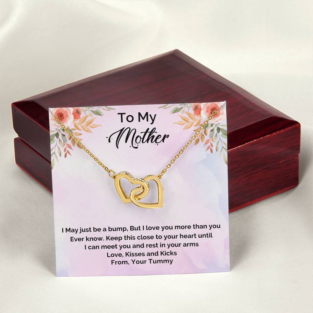 Mother'S Day Perfect Gift For Mom Interlocking Hearts Necklace