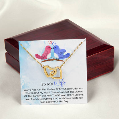 Husband To Wife Necklace Interlocking Hearts Necklace