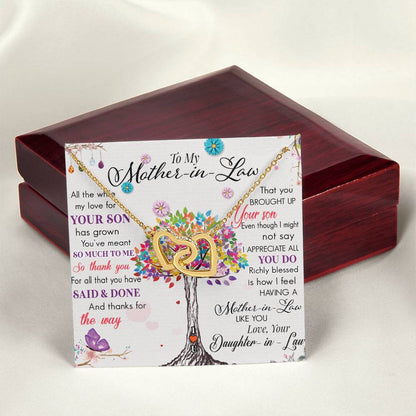 Mothers Day Gift From Daughter Son - Mother Necklace Gifts For Mom Mom Necklace Interlocking Hearts Interlocking Hearts Necklace