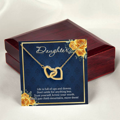 Necklace For Daughter From Mom Dad Daughter Birthday Necklace Interlocking Hearts Daughter Jewelry Giftpersonalized Necklace For Daughter Interlocking Hearts Necklace