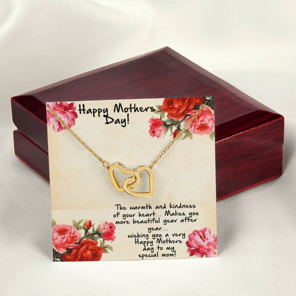 Mothers Day Heart Necklace Interlocking Hearts Necklace