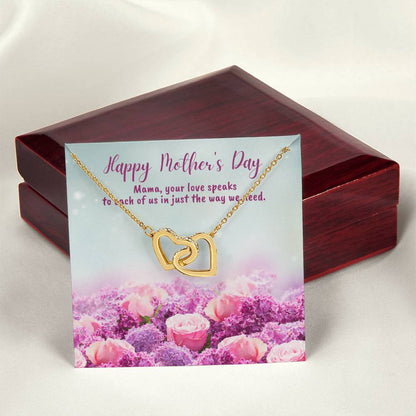 Mother'S Day Two Hearts Sp009 Interlocking Hearts Necklace