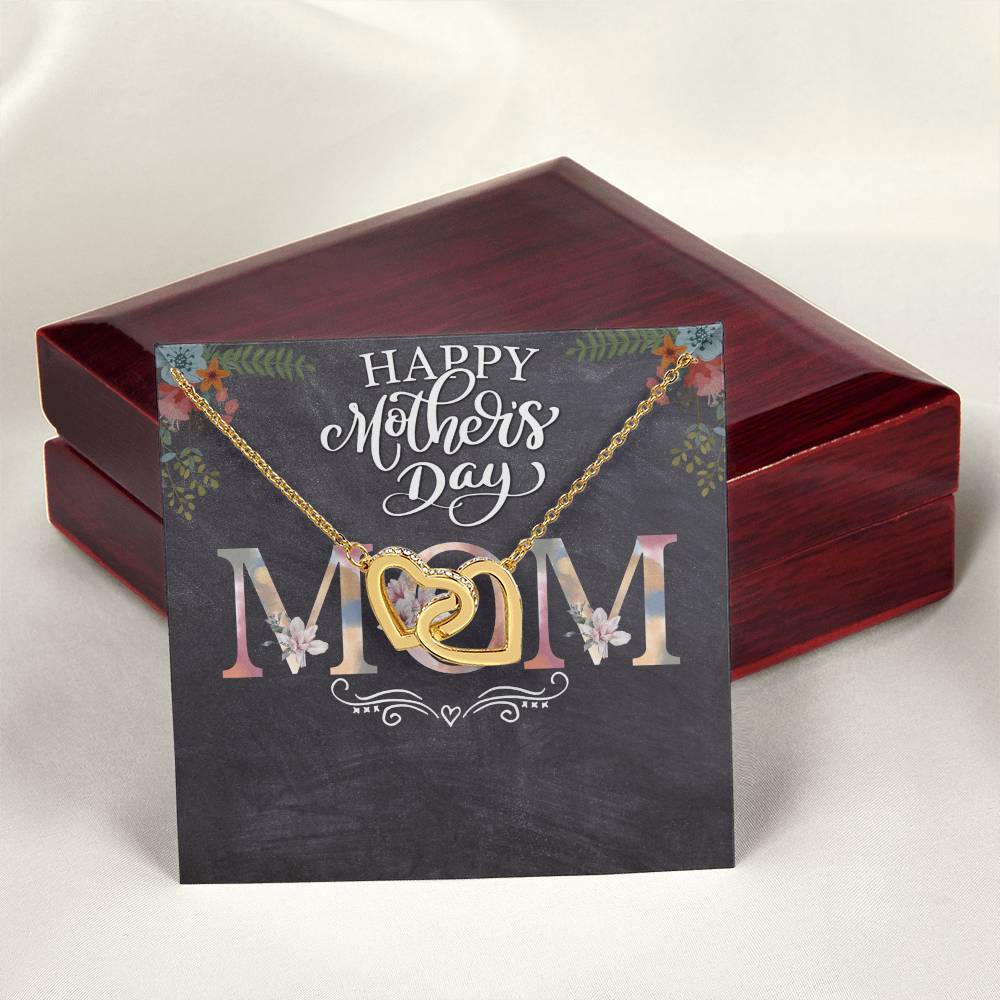Happy Mother'S Day Mom - Interlocking Hearts Necklace