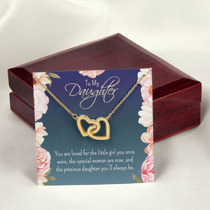 Interlocking Hearts Necklace For Daughter