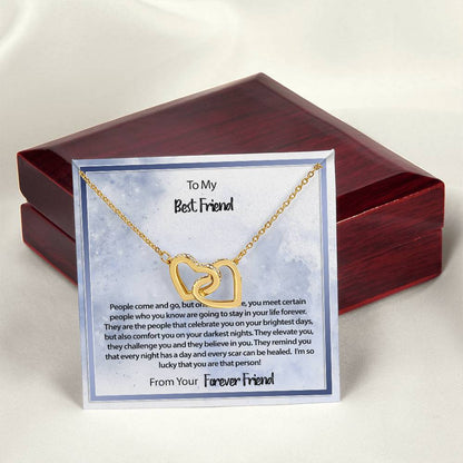 Best Friend - Celebrate Necklace Interlocking Hearts Necklace