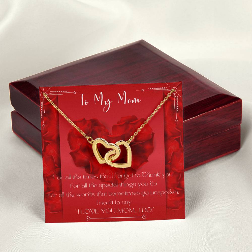 Mother'S Day Necklace To My Mom Necklace Mothers Day Gift From Daughter Mom Gift From Son Mom Necklace Interlocking Hearts Necklace