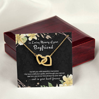 Sympathy Gift For Loss Of Boyfriend Twin Hearts Necklace Interlocking Hearts Necklace