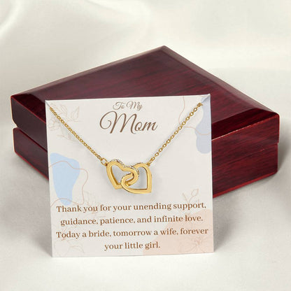 Thank You For Your Unending Support Interlocking Hearts Necklace