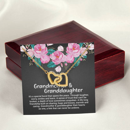 Grandmother And Granddaughter Gift Interlocking Hearts Necklace