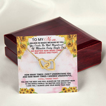 I Believe In Magic Interlocking Hearts Necklace