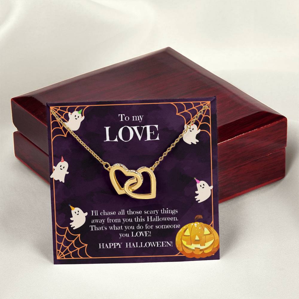 To My Love Spooky Interlock Necklace Interlocking Hearts Necklace