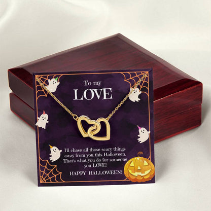 To My Love Spooky Interlock Necklace Interlocking Hearts Necklace