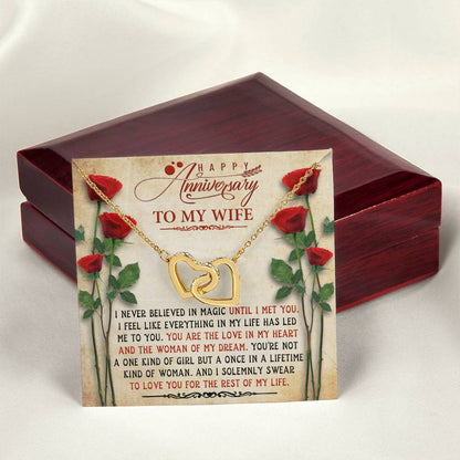Lovly Gift For Anniversary - Gift For Wife Interlocking Hearts Necklace