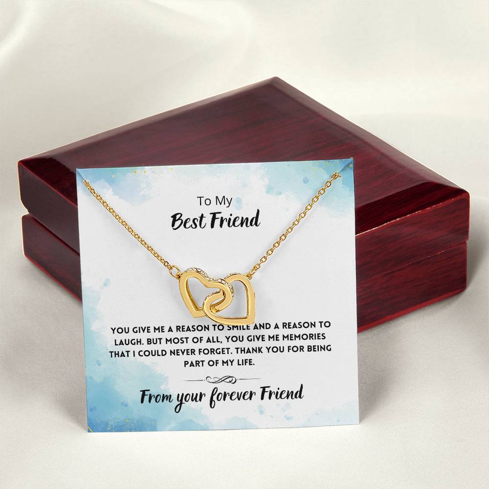 Best Friend Memories Necklace Interlocking Hearts Necklace