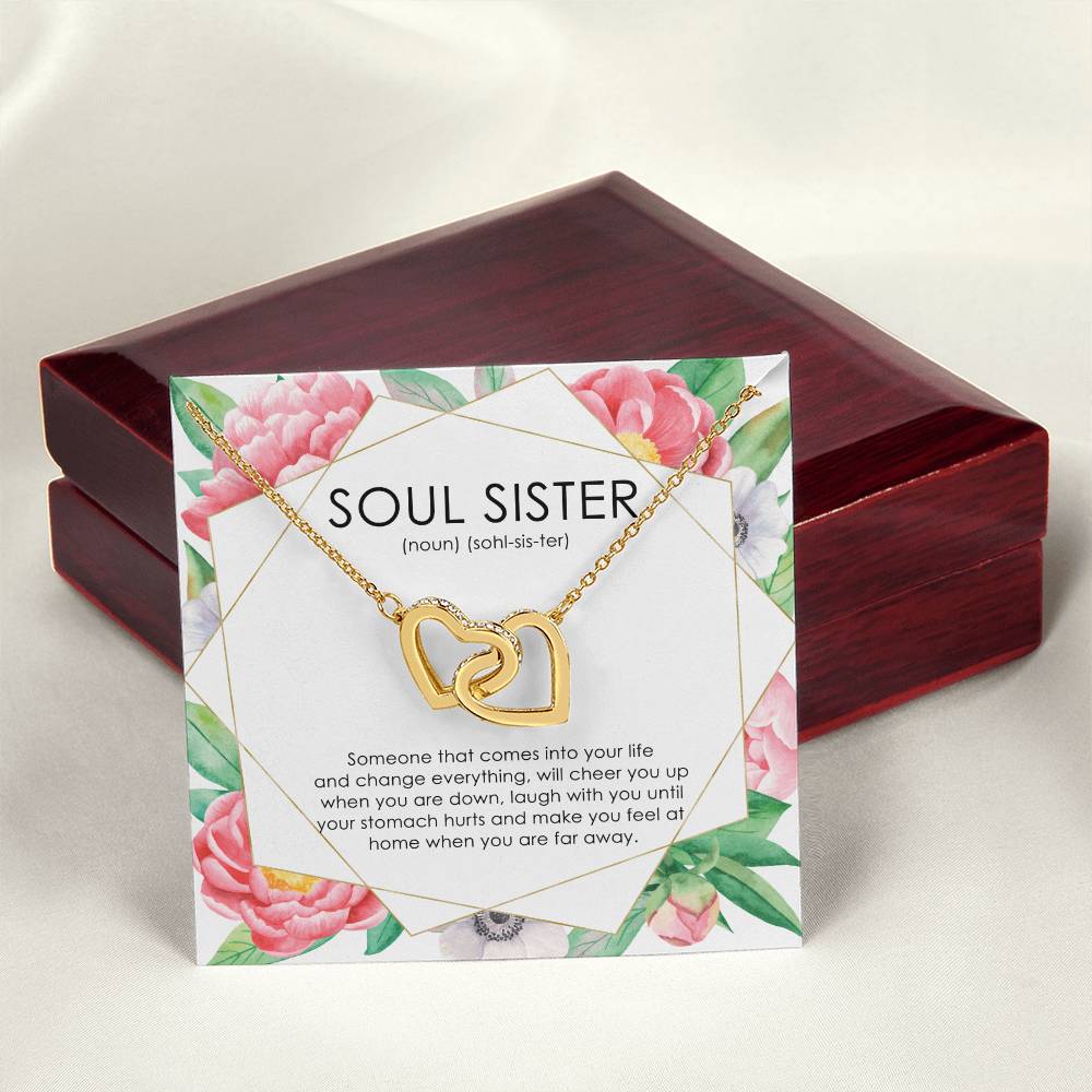 Soul Sisters Friend Necklace Interlocking Hearts Necklace