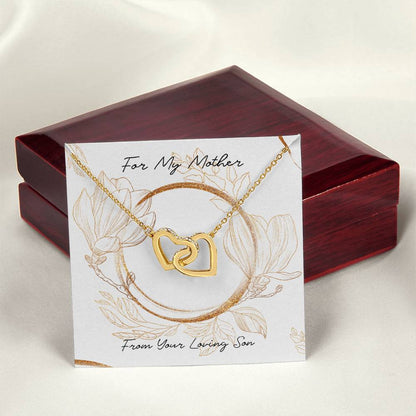 Two Hearts Necklace For My Mother Interlocking Hearts Necklace
