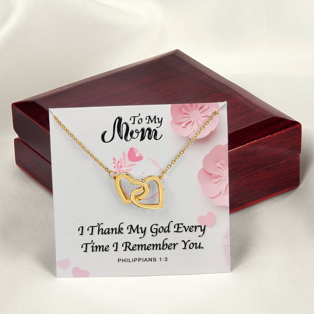 Mom Necklace Mother Necklace Mom Gift Mother'S Day Gift Mother'S Day Necklace Mother Daughter Gift Interlocking Hearts Necklace