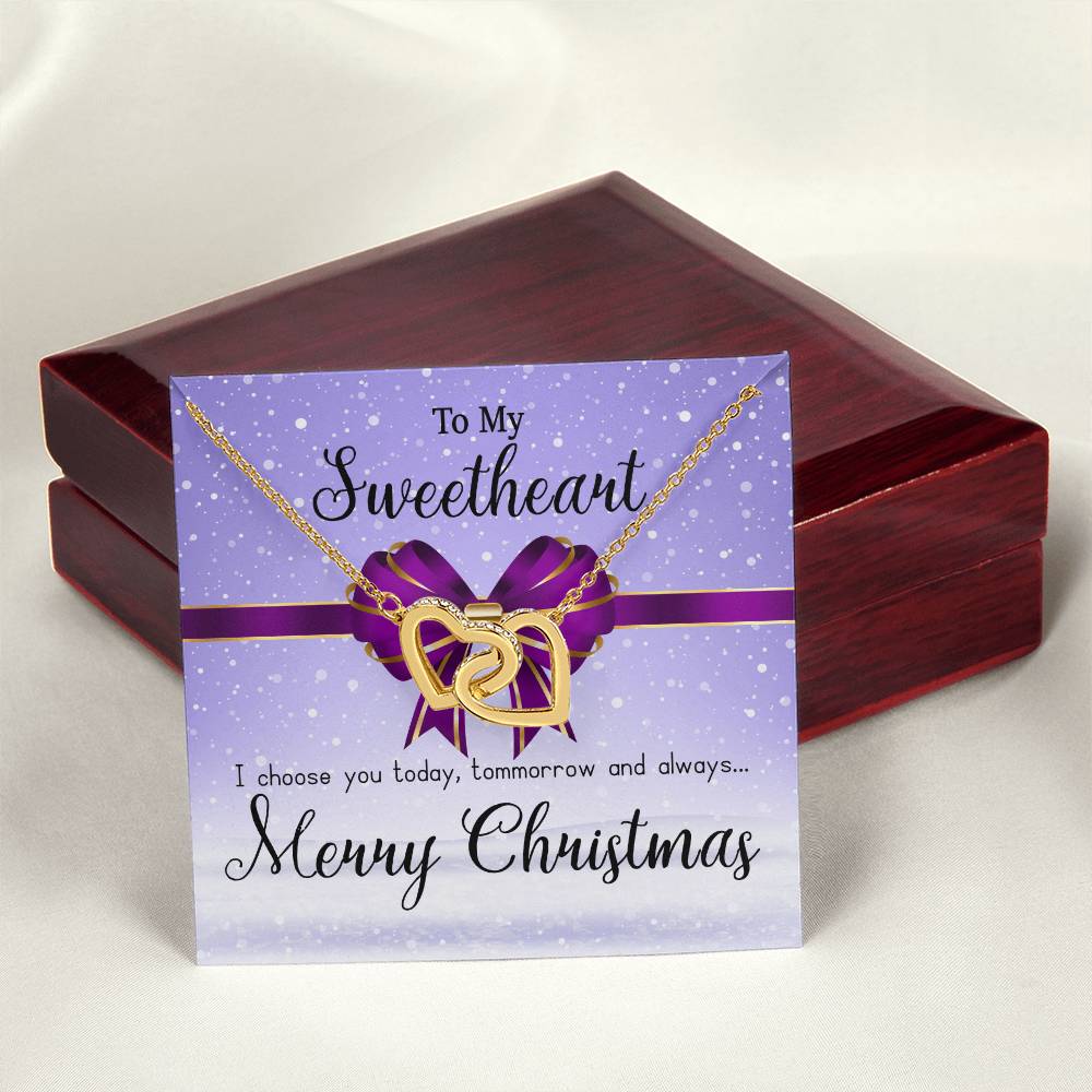 To My Sweetheart Necklace Interlocking Hearts Necklace