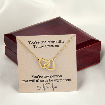 Grey'S Anatomy - You'Re My Person Interlocking Necklace Interlocking Hearts Necklace