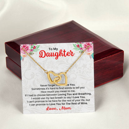 Perfect Gift For Daughter From Mom Interlocking Hearts Necklace