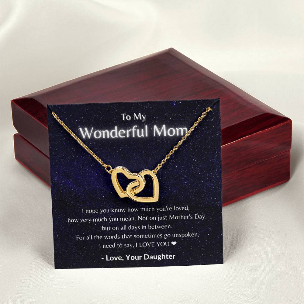 My Wonderful Mom - Necklace Interlocking Hearts Necklace