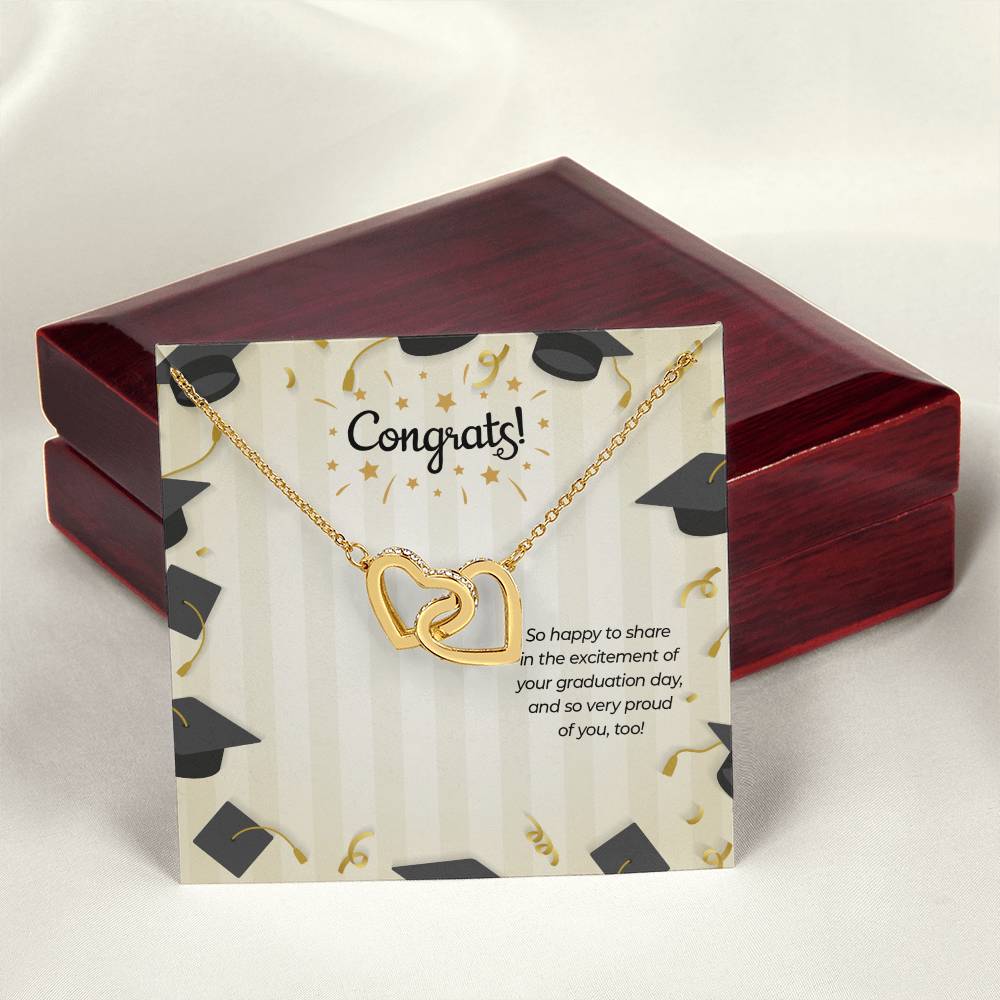 Happy Graduation - Interlocking Hearts Necklace