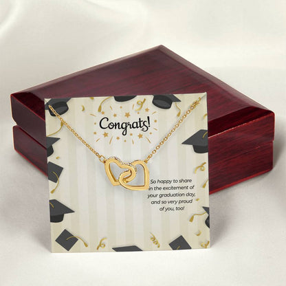 Happy Graduation - Interlocking Hearts Necklace