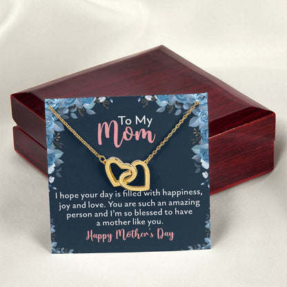 To My Mom Interlocking Hearts Necklace