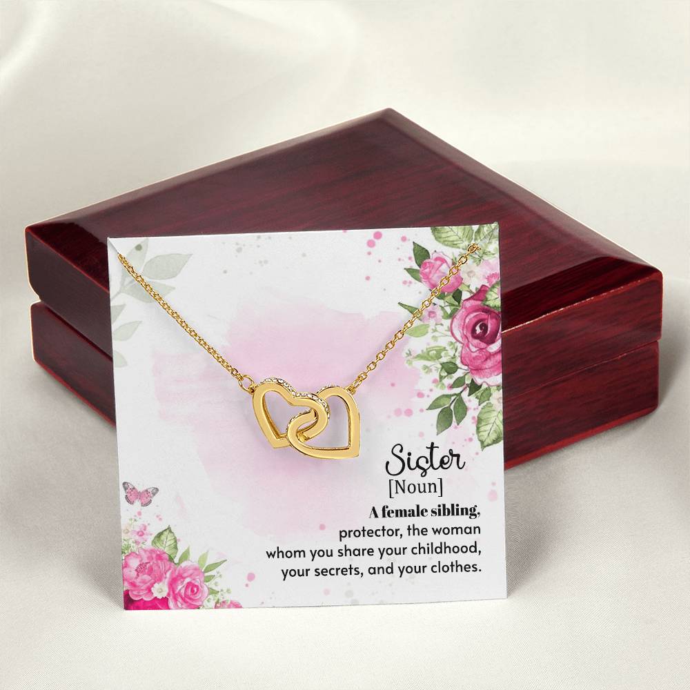 A Female Sibling - Interlocking Hearts Necklace