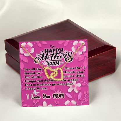 Happy Mothers Day - Interlocking Heart Necklace Interlocking Hearts Necklace