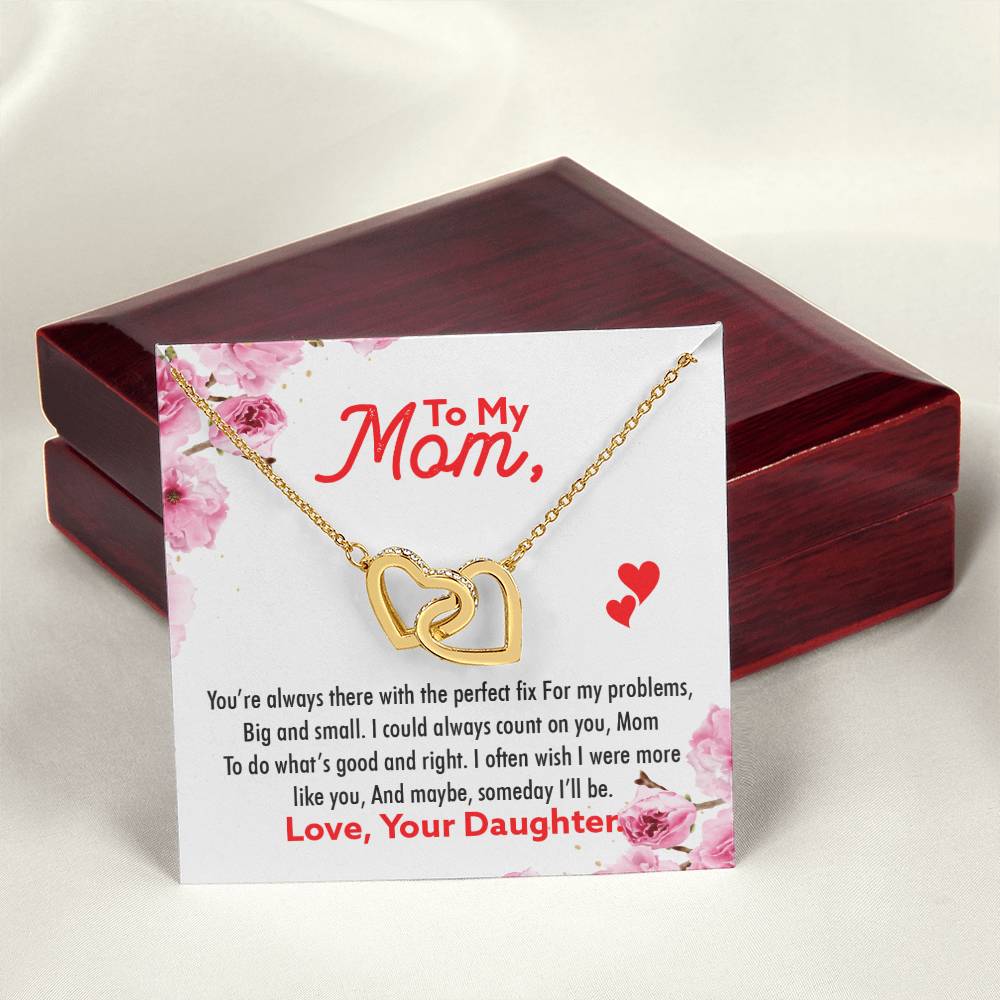 Gift For Mom - Interlocking Hearts Necklace
