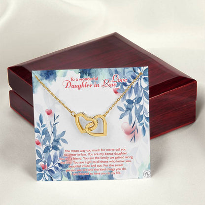 Perfect Us Gifts To Our Daughter-In-Law Gift On Wedding Day?????? Interlocking Hearts Necklace