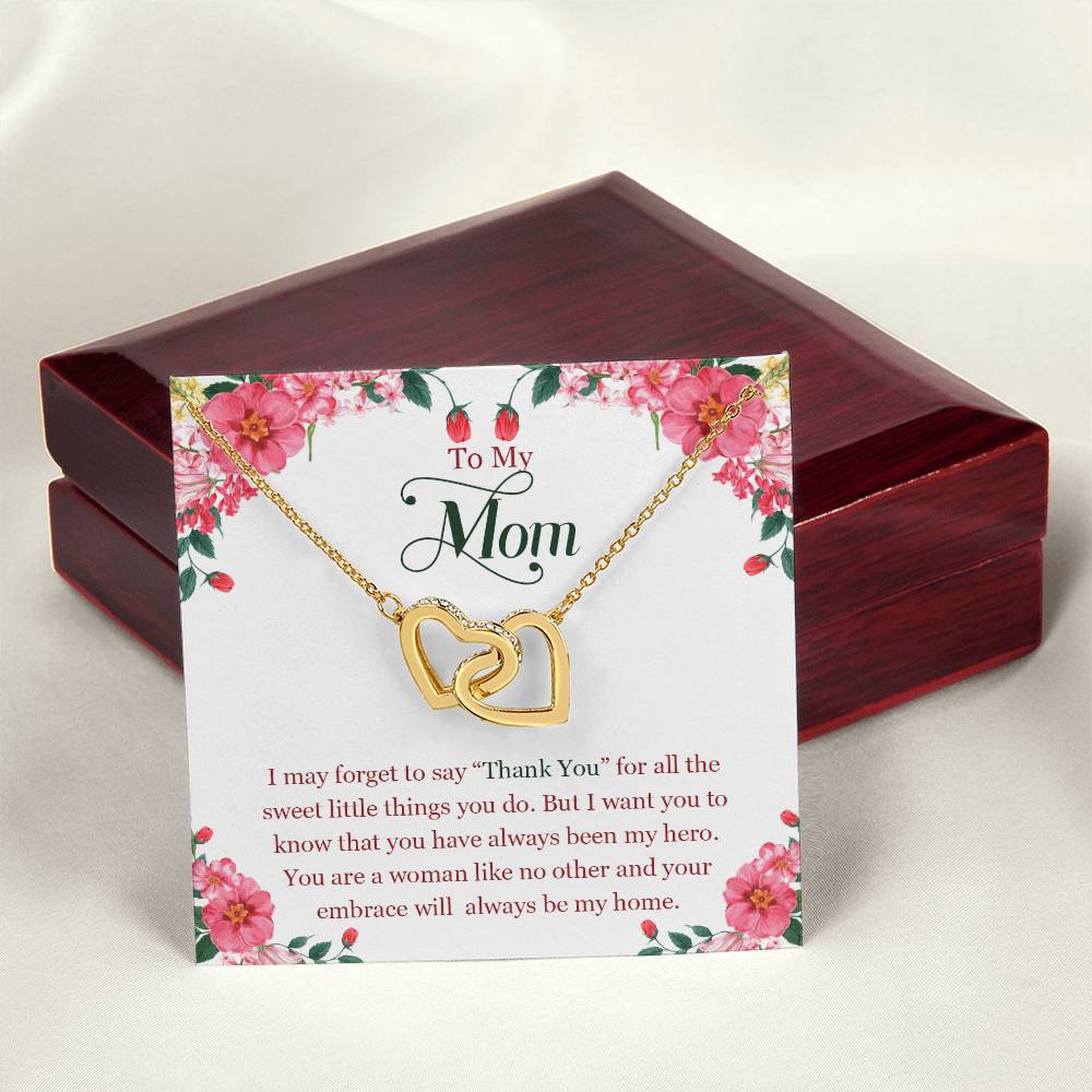 Mothers Day Interlocking Heart Necklace Gorgeous Gift For Mom Interlocking Hearts Necklace