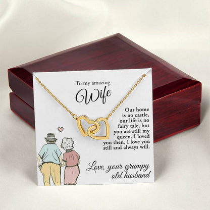 To My Amazing Wife - Necklace Interlocking Hearts Necklace
