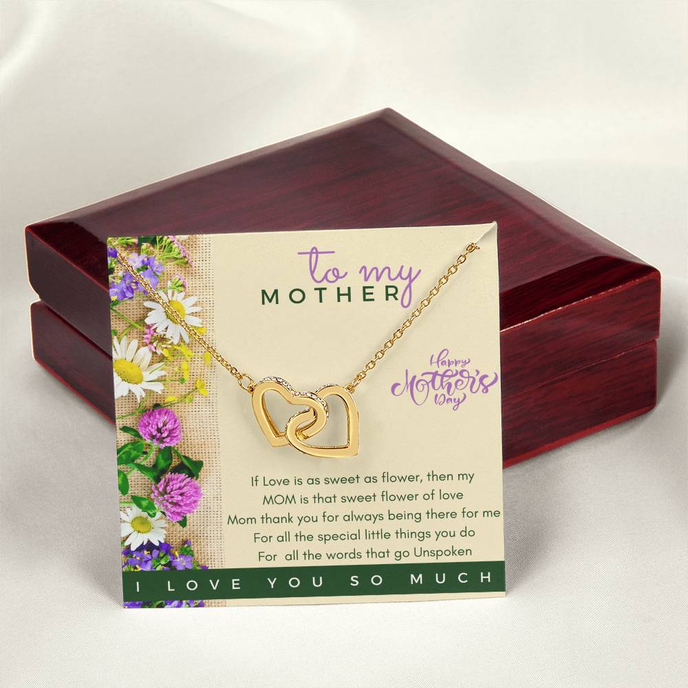 To My Mother Interlocking Hearts Necklace