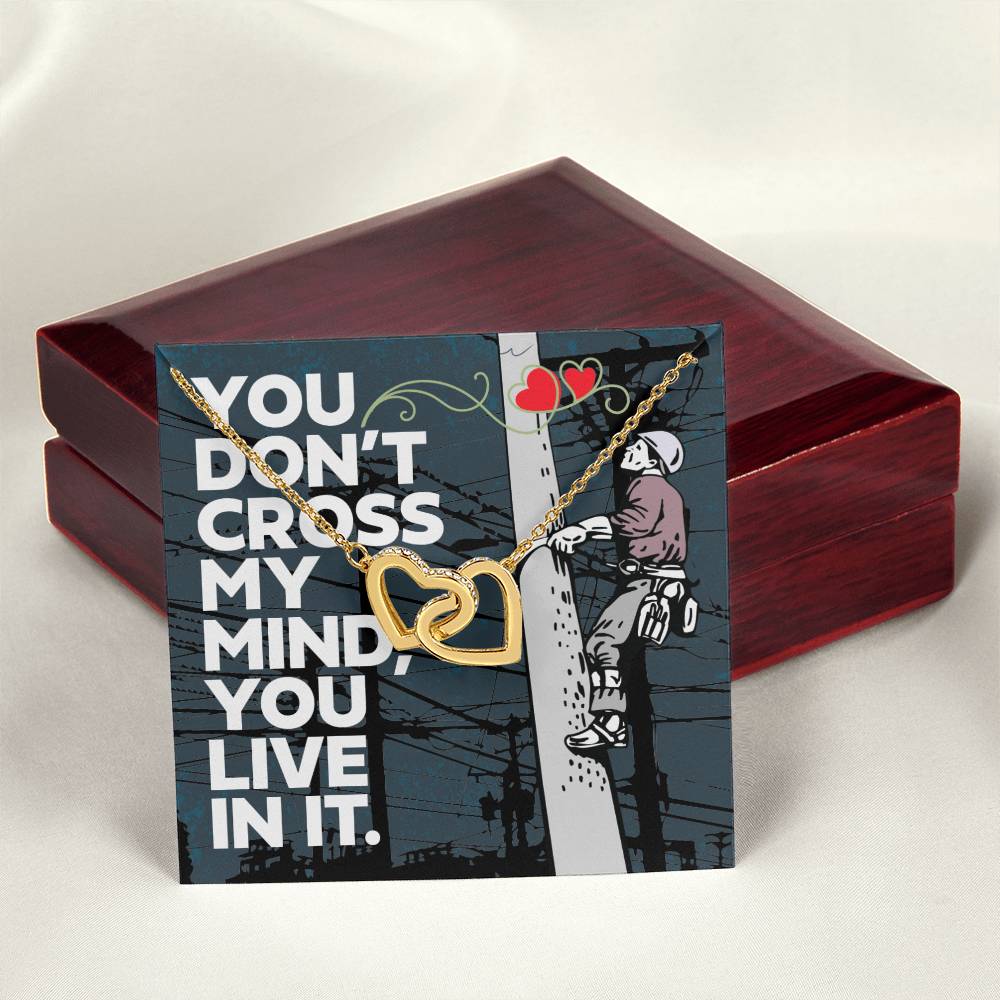 Lineman'S Girlfriend - Interlocking Heart Necklace Interlocking Hearts Necklace