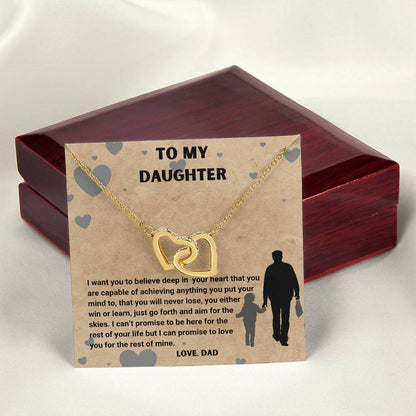 To My Daughter ?? Interlocking Hearts Necklace
