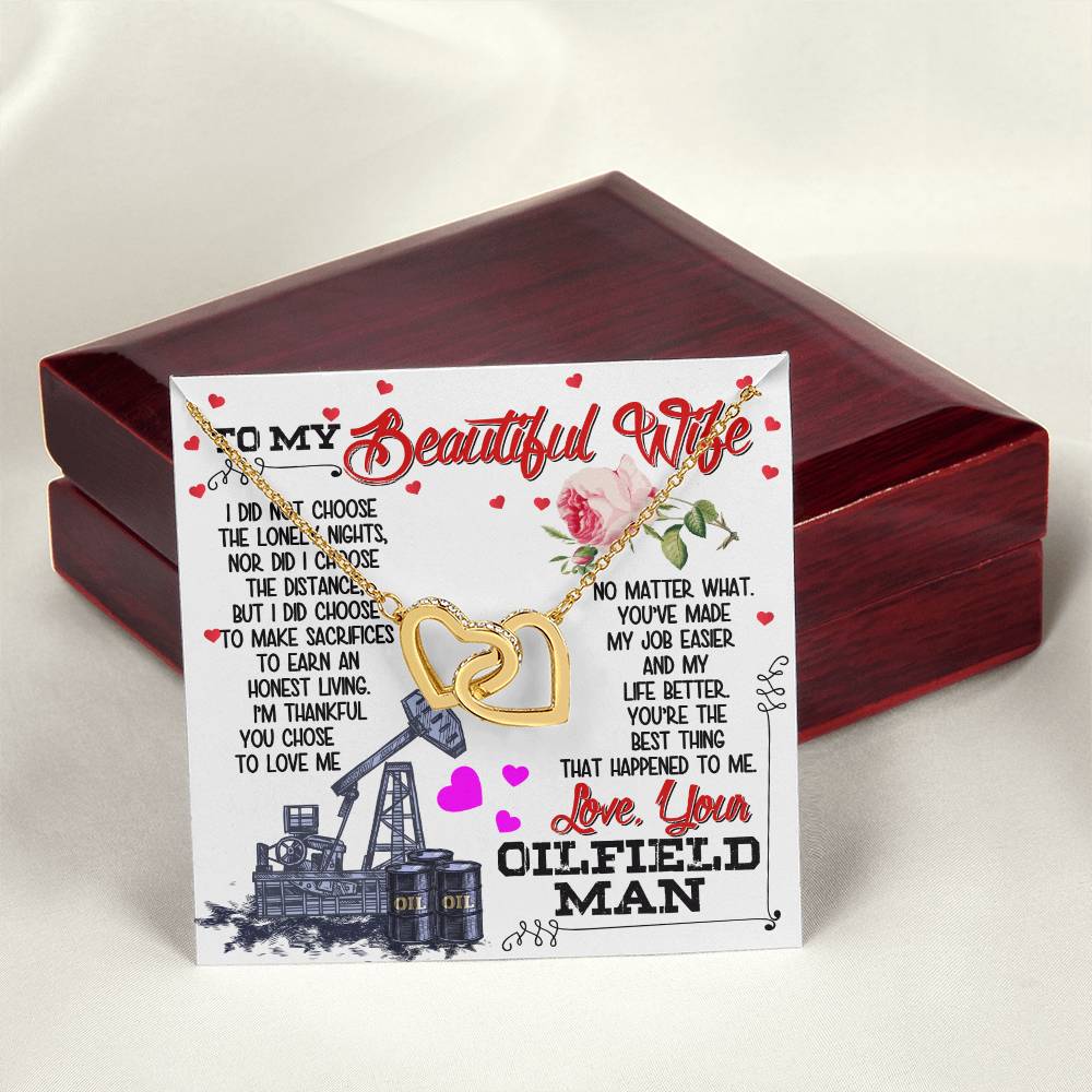 Oilfield Man'S Wife - Interlocking Heart Necklace Interlocking Hearts Necklace