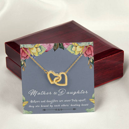 Mother Daughter Heart Interlocking Hearts Necklace