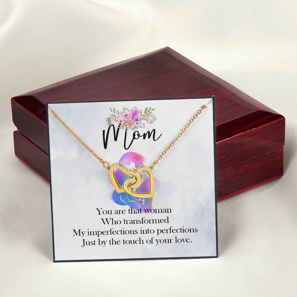 Gift For Mom - Birthday Gift For Mom Mothers Day Gift For Mom Gift For Mom Birthday Necklace For Mom Daughter To Mom Gift Interlocking Hearts Necklace