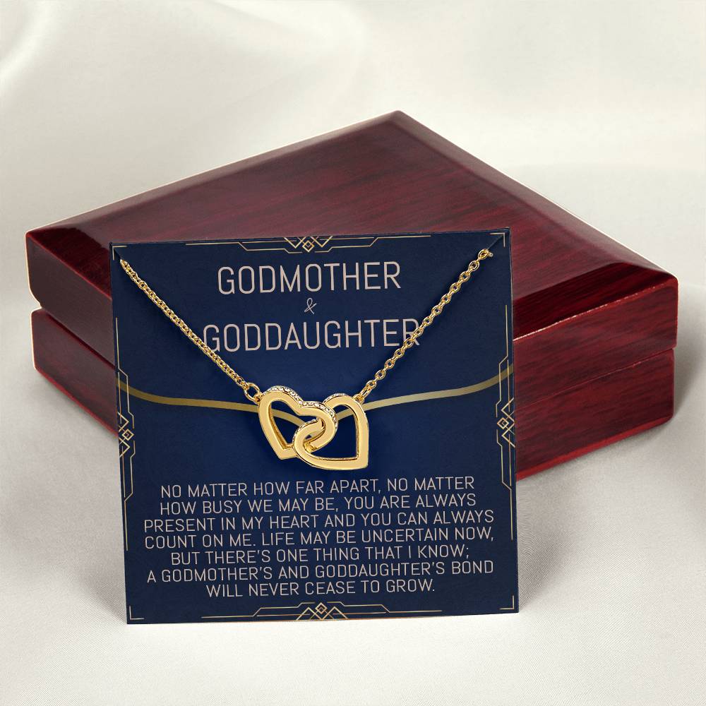 Godmother & Goddaughter Interlocking Hearts Necklace