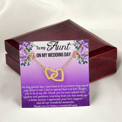 Aunt Of The Bride Gift Aunt Wedding Gift Aunt Of The Bride Interlocking Hearts Necklacewedding Gift For Auntaunt Necklacethank You Gift