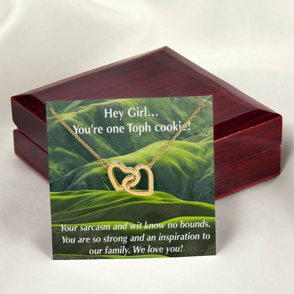 You'Re One Toph Cookie! Atla Fan Jewelry- By Geekchic Interlocking Hearts Necklace