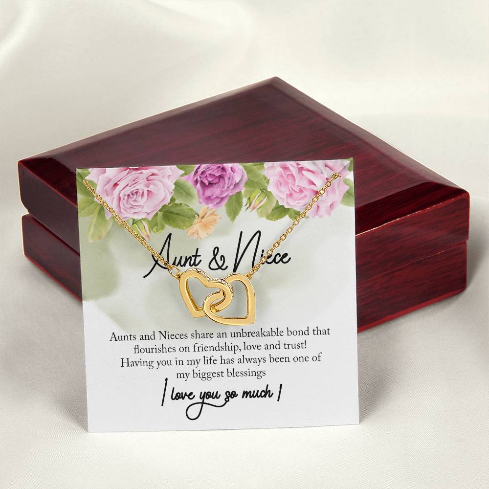 Aunt And Niece Necklace Interlocking Hearts Necklace