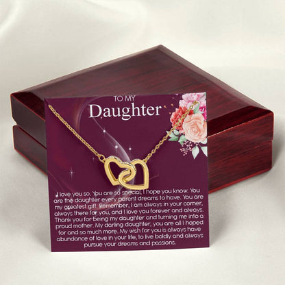 Interlocking Hearts Necklace Daughter Gift From Mom To Daughter Personalized Necklace For Daughter Gift For Daughter From Mom Daughter Gift