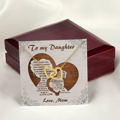 I'M Proud Of You - Best Gift For Daughter Interlocking Hearts Necklace